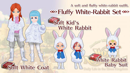 Fluffy White-Rabbit Set