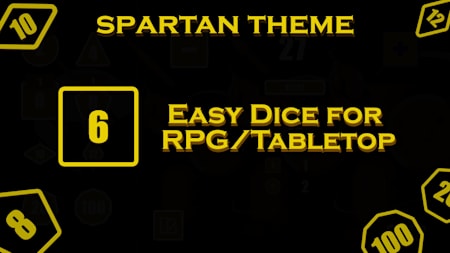 Easy Dice for RPG/Tabletop - Spartan Theme
