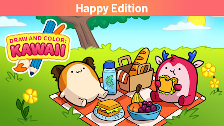 DRAW AND COLOR: KAWAII Happy Edition