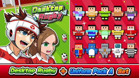 Desktop Rugby + Uniform Pack A Set