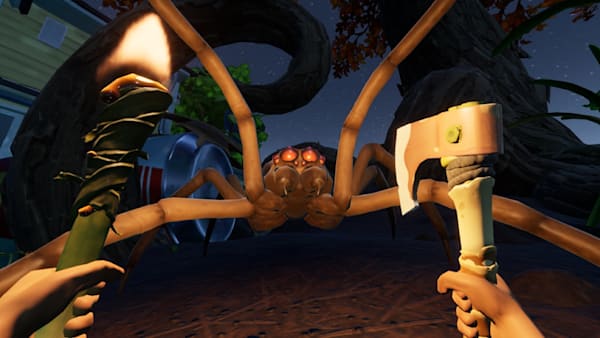 Characters working together in Grounded.