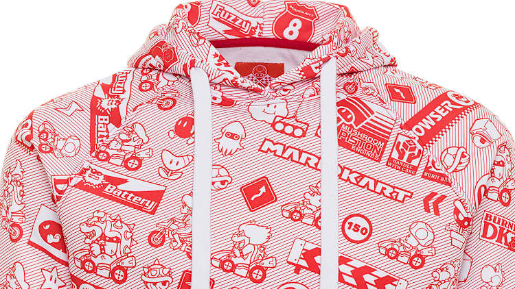 Pull à Capuche Mario Kart – Garçon 6-7 Ans – Blanc – Occasion