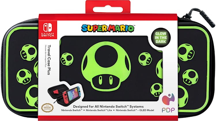 Slim Deluxe Travel Case - Glow Mushroom - Nintendo Official
