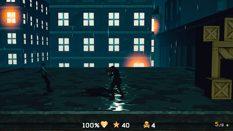 Z World Zombie Death War : Survival Platformer Game Left