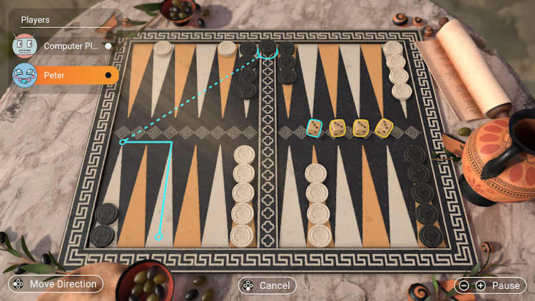 3in1 Game Collection: Backgammon + Checkers + Mills for