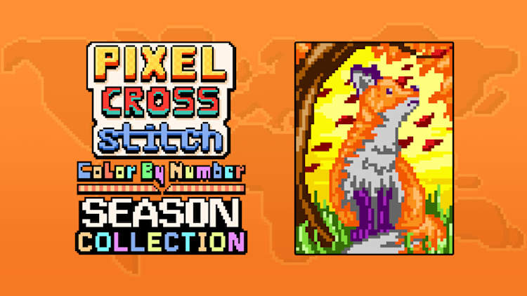 Pixel Cross Stitch Color by Number Seasons Collection