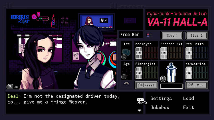VA-11 Hall-A: Cyberpunk Bartender Action para Nintendo Switch
