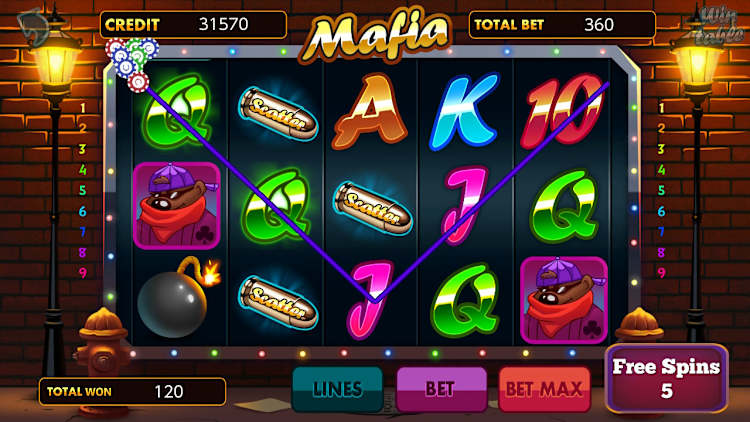 Interfaccia di Mafia Casino Slots