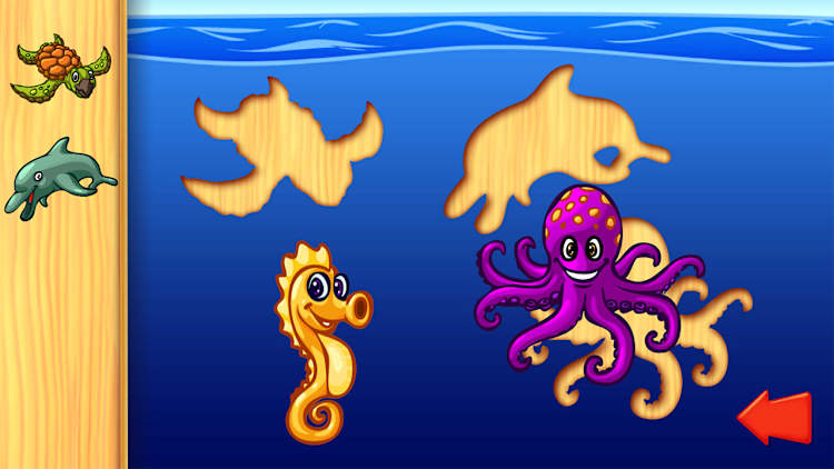 Ocean Animals Puzzle - Preschool Animal Learning Puzzles Game for