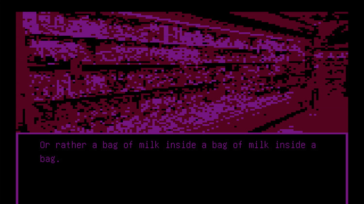 Milk inside a bag of milk inside a bag of milk and Milk outside a
