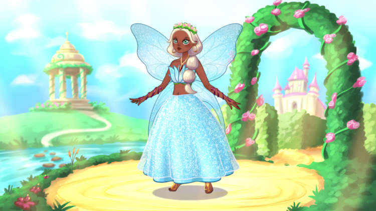 green emerald velvet dress Fairy Petal Dress Set main image 0