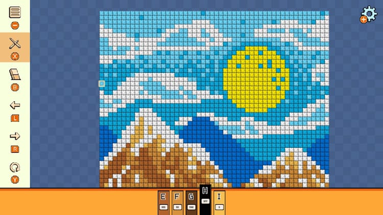 Pixel Cross Stitch Color by Number: Landscapes 2 for Nintendo