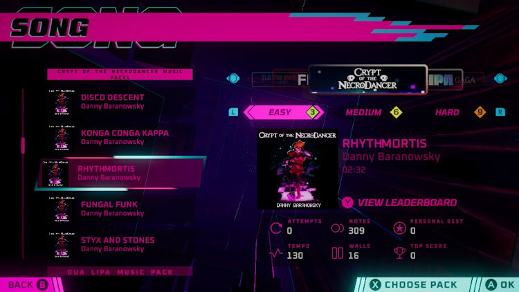 Synth Riders: Crypt of the NecroDancer Music Pack for Nintendo