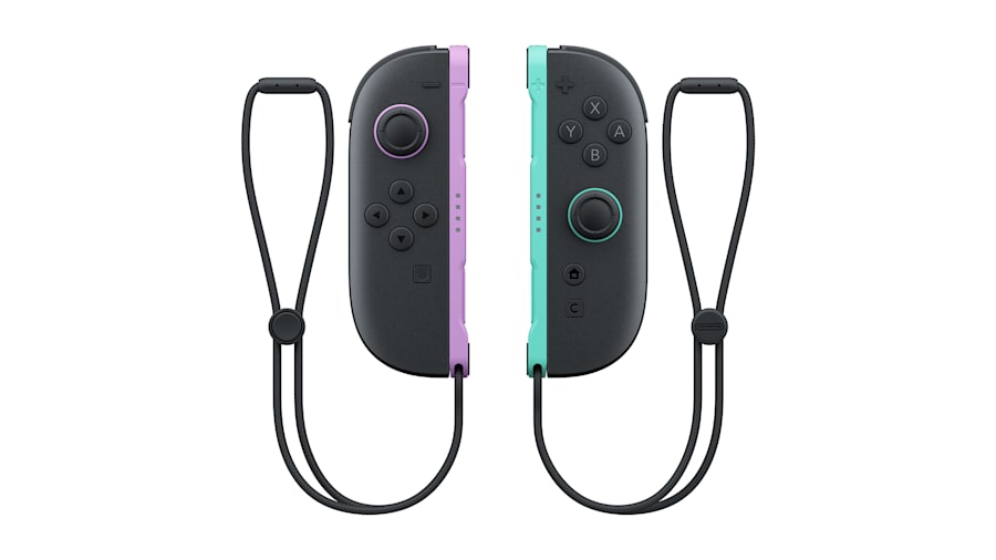 Par de controles Joy-Con 2 roxo e verde