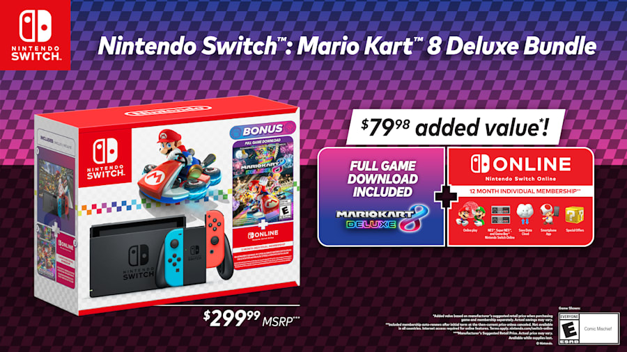 OLED Nintendo Switch With Mario Kart 8 Deluxe and More