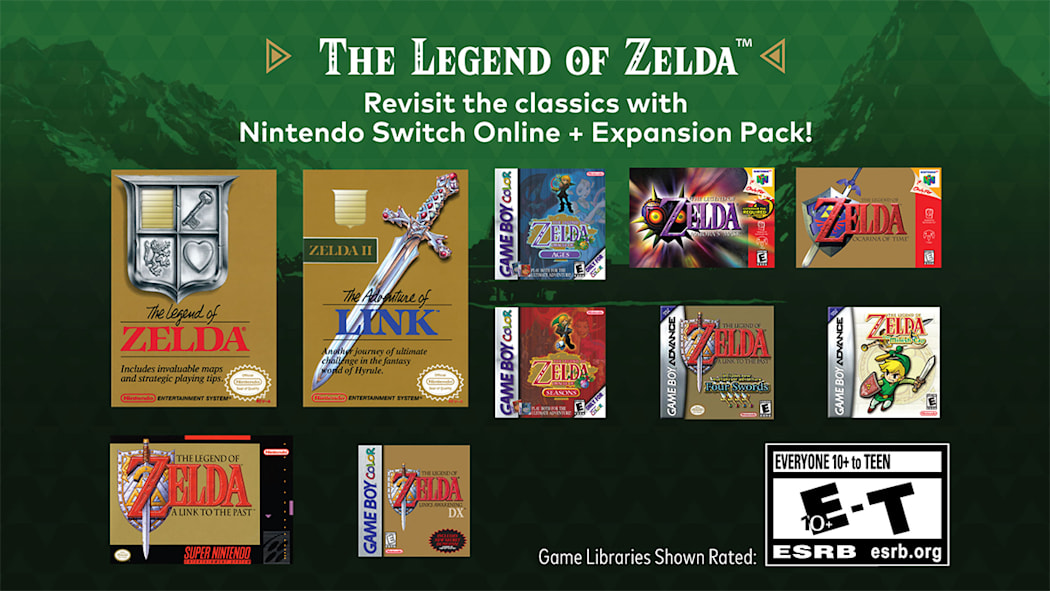 Nintendo Switch Lite: Hyrule Edition with Bonus Nintendo Switch Online + Expansion Pack 4