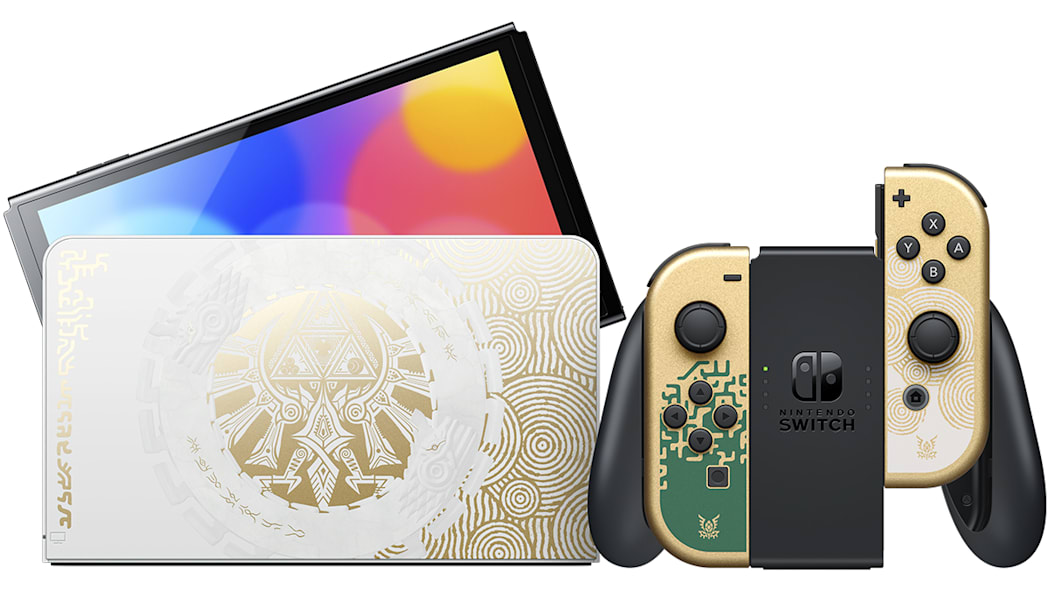 Nintendo switch – oled model the legend of zelda™: tears of the kingdom edition 3 komponentko