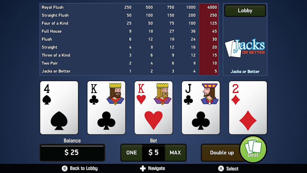 Jacks or Better - Video Poker 3