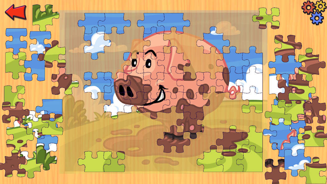 Funny Farm Animal Jigsaw Puzzle Game for Kids and Toddlers 3