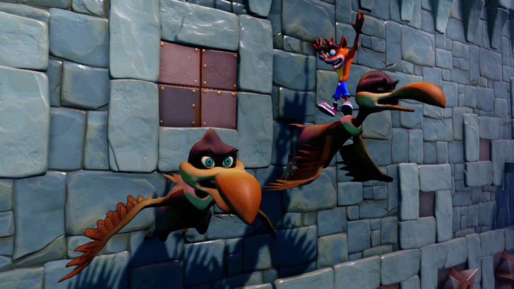 Crash Bandicoot remastered platforming level