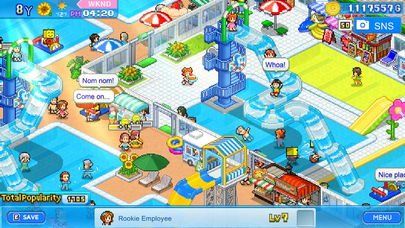 Pool Slide Story Review: Build Your Dream Water Park with Kairosoft Dc3a120951189d3f7ea361f749444e7ce5cd808556f2708bdcdf09d159a71c42