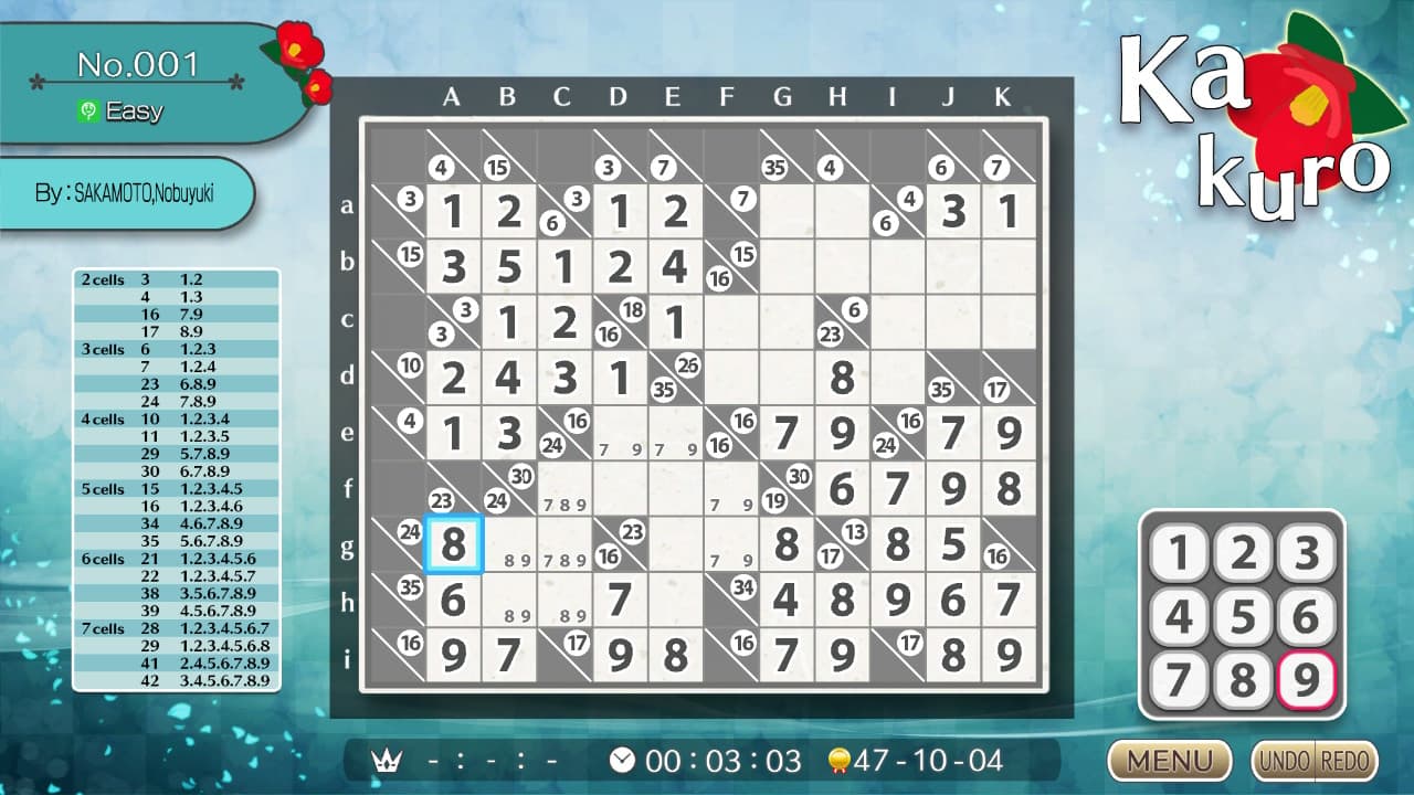 Puzzle by Nikoli S Kakuro 3