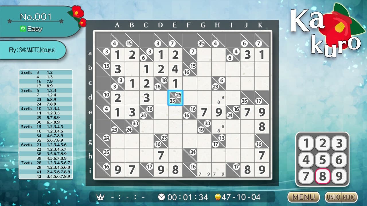 Puzzle by Nikoli S Kakuro 2