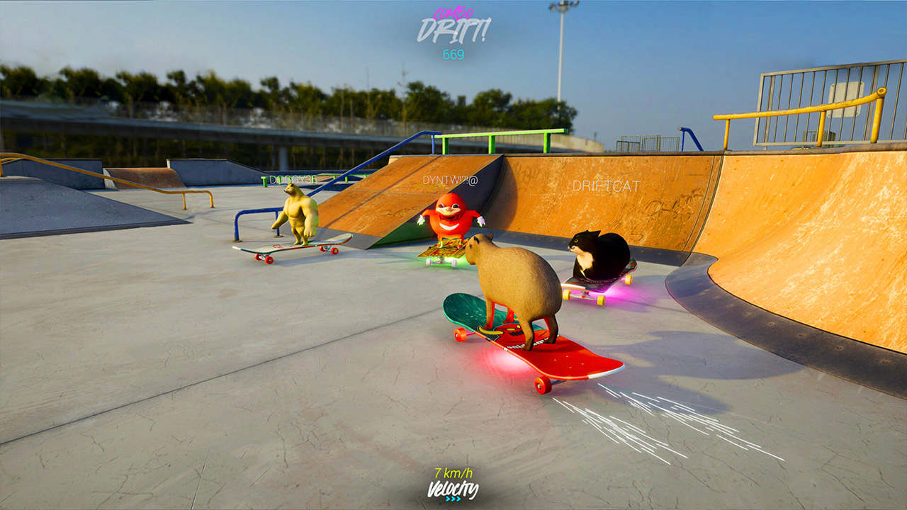 Skateboard Drifting with Maxwell Cat: The Game Simulator 6