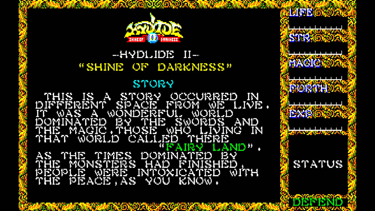 EGGCONSOLE HYDLIDE II PC-8801 3