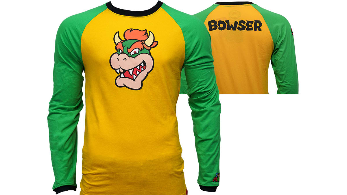 Super Mario™ - T-shirt manches raglan Bowser (Adulte) 1