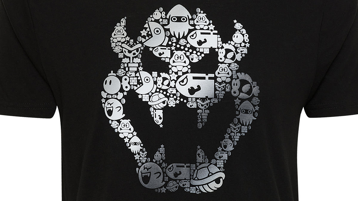 Super Mario - Bowser Icons T-Shirt - XS 2