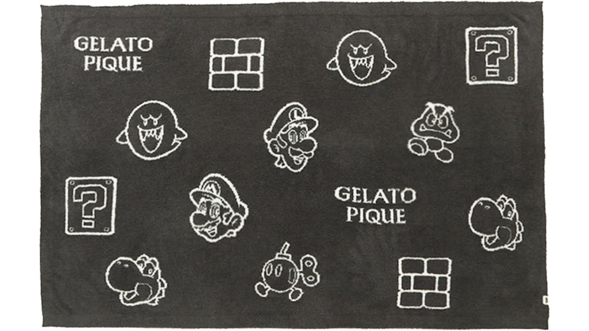 2024【SUPER MARIO™️】Baby Moco Jacquard Blanket - Dark Gray 1