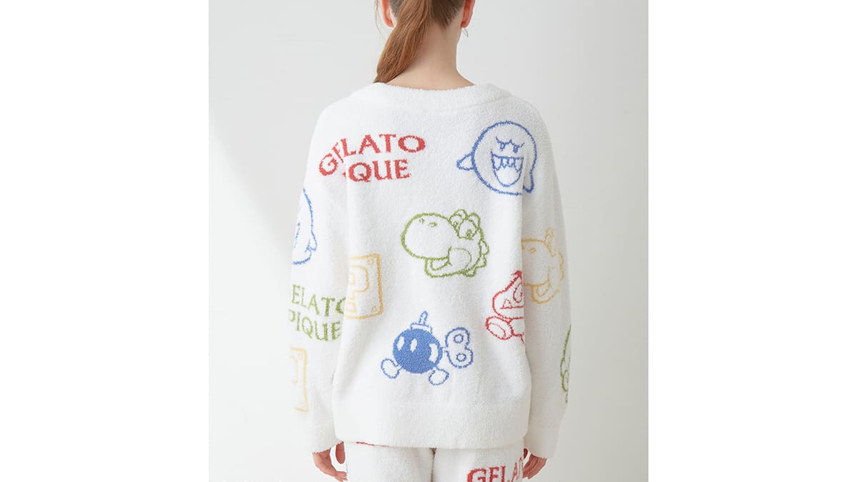 2024【SUPER MARIO™️】【WOMEN'S】Baby Moco Character Patterned Jacquard Cardigan 4
