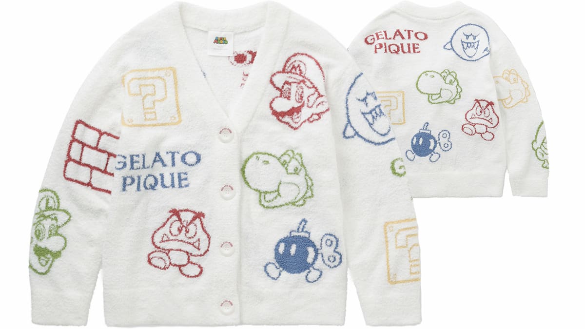 2024【SUPER MARIO™️】【WOMEN'S】Baby Moco Character Patterned Jacquard Cardigan 1