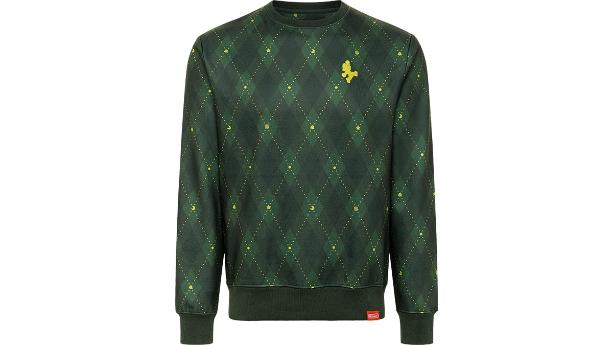 Super Mario™ - Green Argyle Sweatshirt - XS 2