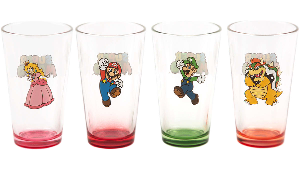 Mario™ Game Night - Glass Tumblers (Set of 4) 1
