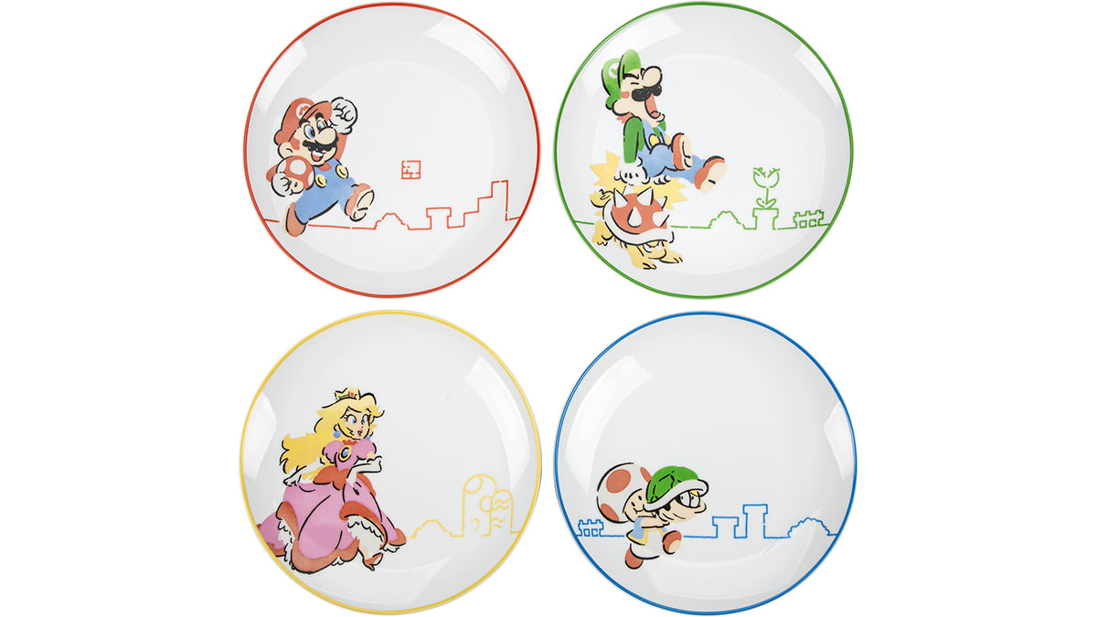 Collection Super Mario™ - Assiettes en céramique (Ensemble de 4) 1