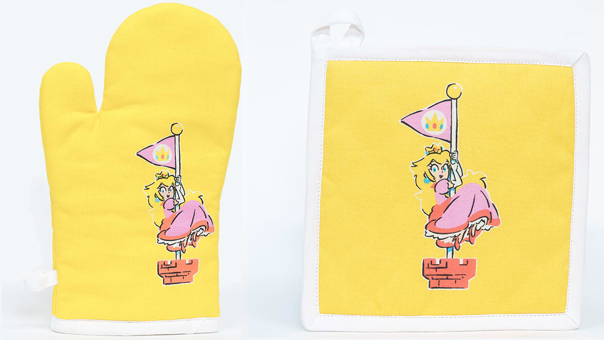 Super Mario™ Home Collection - Hot Pad and Oven Mitt Set (Peach) 1