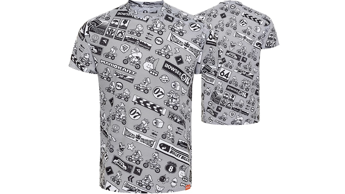 Mario Kart™ - T-shirt entièrement imprimé (Noir) 1