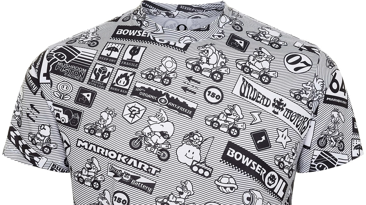Mario Kart™ - T-shirt entièrement imprimé (Noir) - S 2