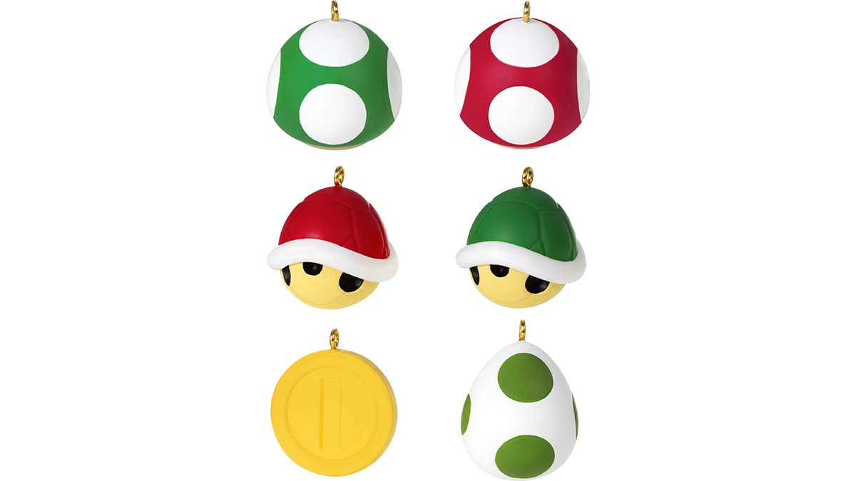 Miniature Nintendo Super Mario Ornaments, Set of 6 1