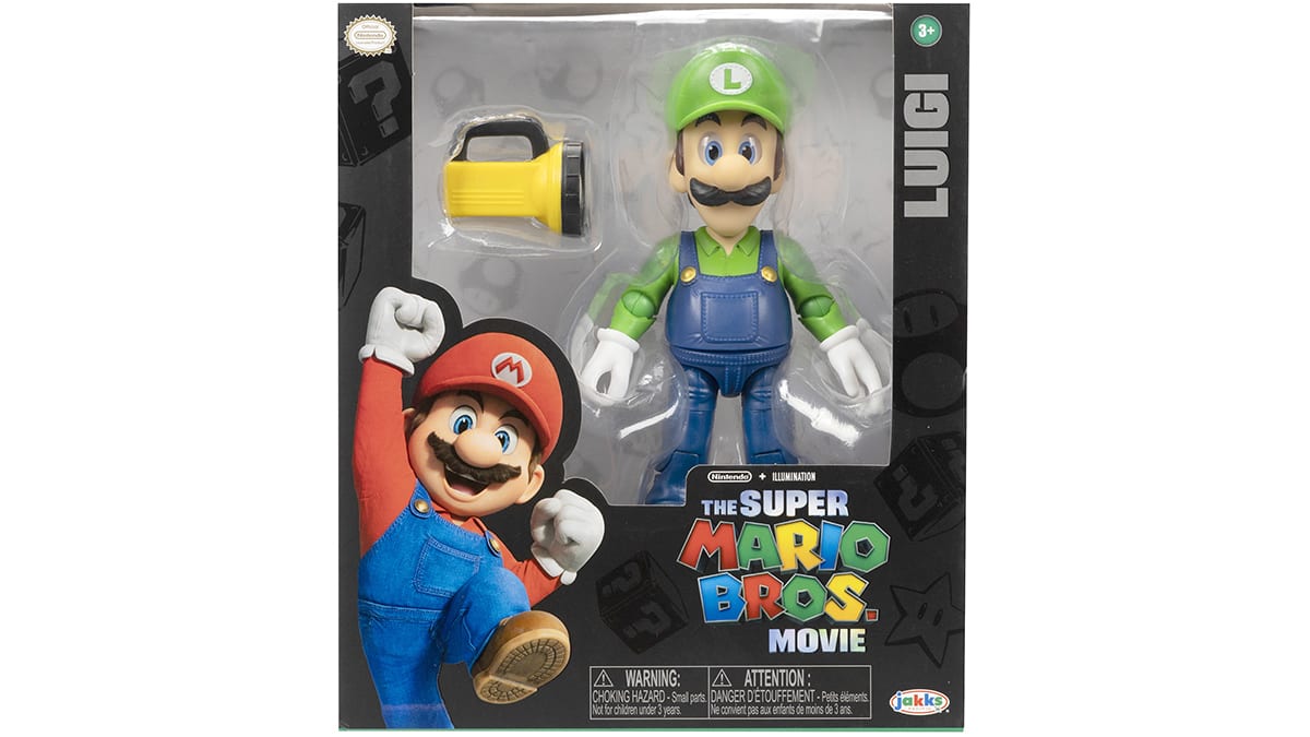 The Super Mario Bros.™ Movie - Série de figurines de 5 po - Figurine de Luigi™ avec une lampe de poche 3