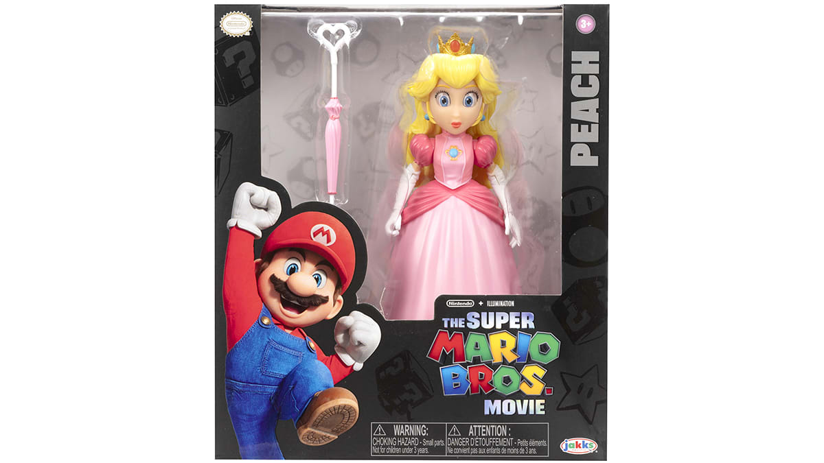 The Super Mario Bros.™ Movie - Série de figurines de 5 po - Figurine de Peach™ avec un parapluie 3