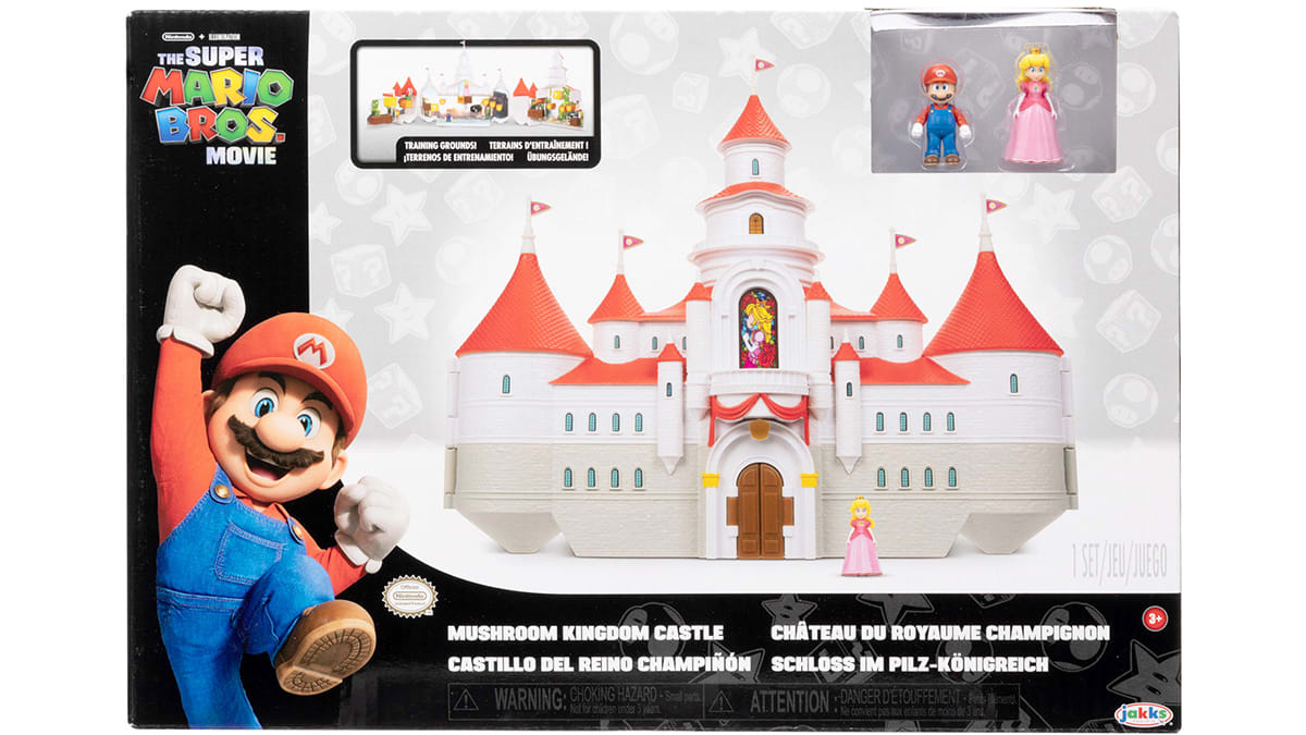 The Super Mario Bros.™ Movie – Mushroom Kingdom Castle Playset with Mini 1.25” Mario™ and Princess Peach™ Figures 4