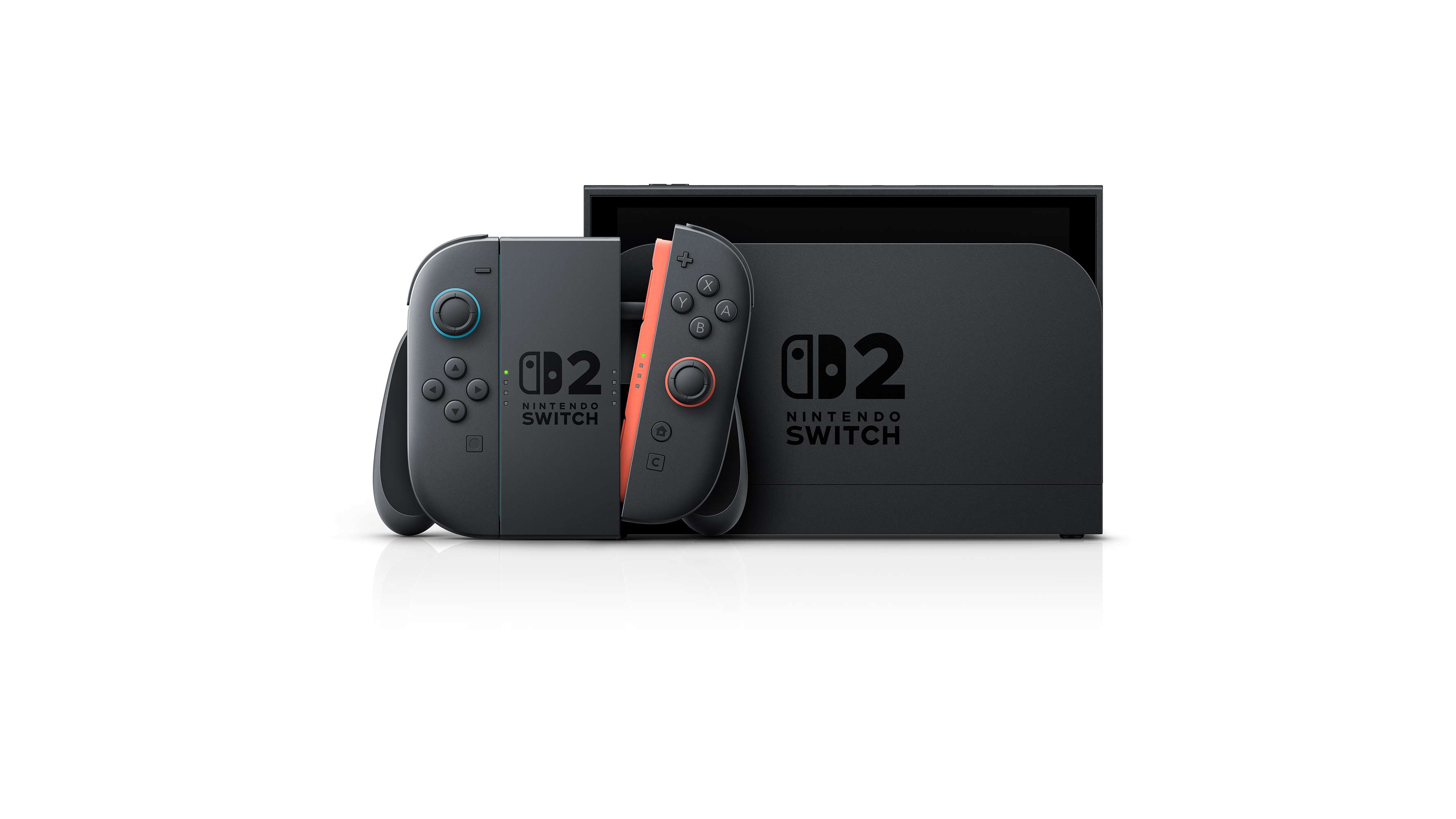 Nintendo Switch 2 with dock and Joy-Con 2 grip included in the standard bundle