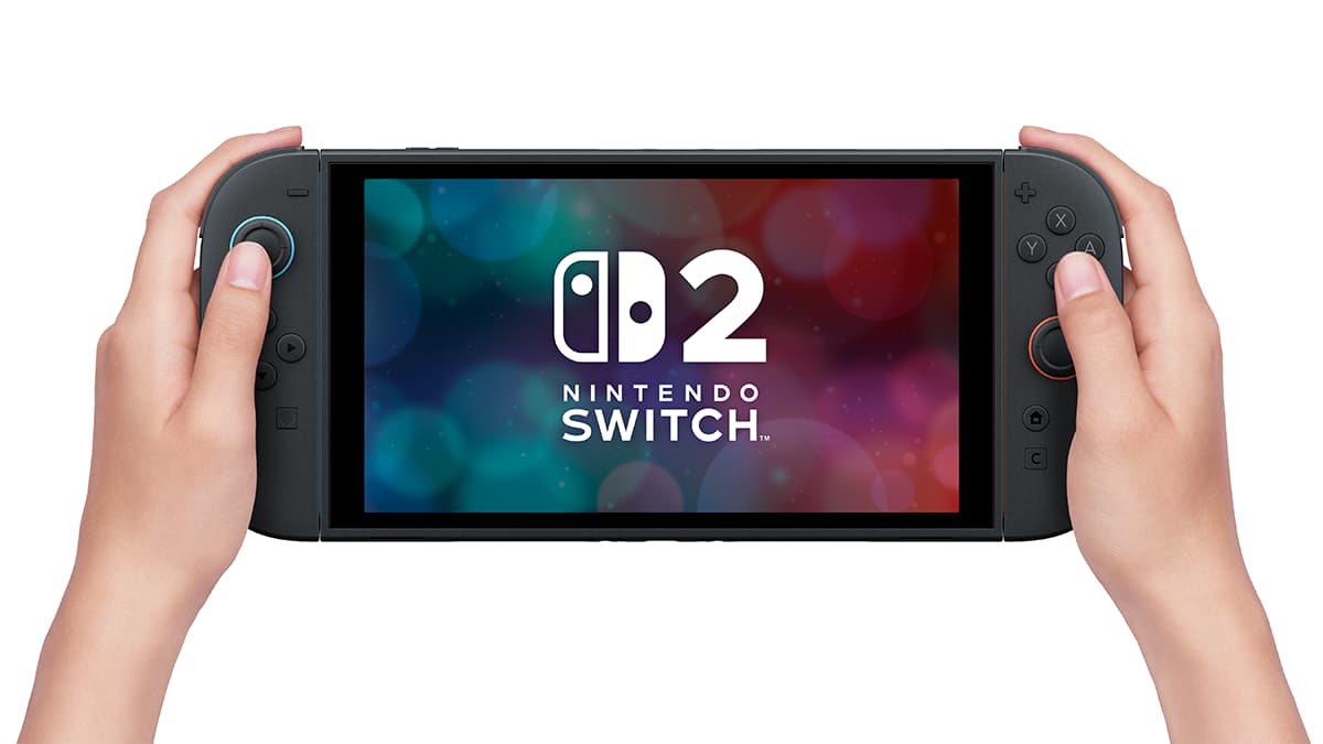 Nintendo Switch 2 in handheld mode during initial setup