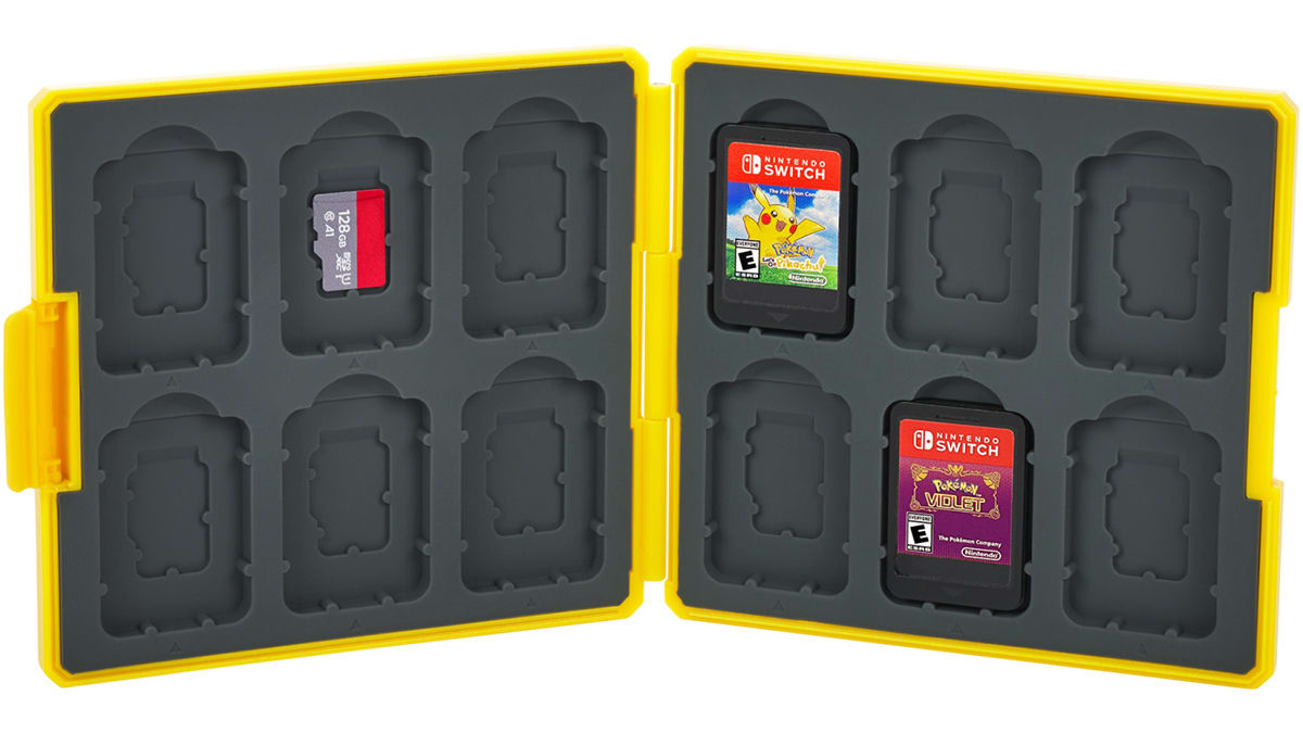 Étui de transport de qualité pour cartes de jeu Nintendo Switch™ - Tempête camouflage Pikachu™ 2