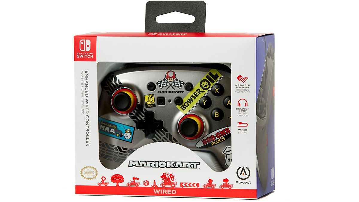 Manette câblée améliorée pour Nintendo Switch™ - Mario Kart™ 7