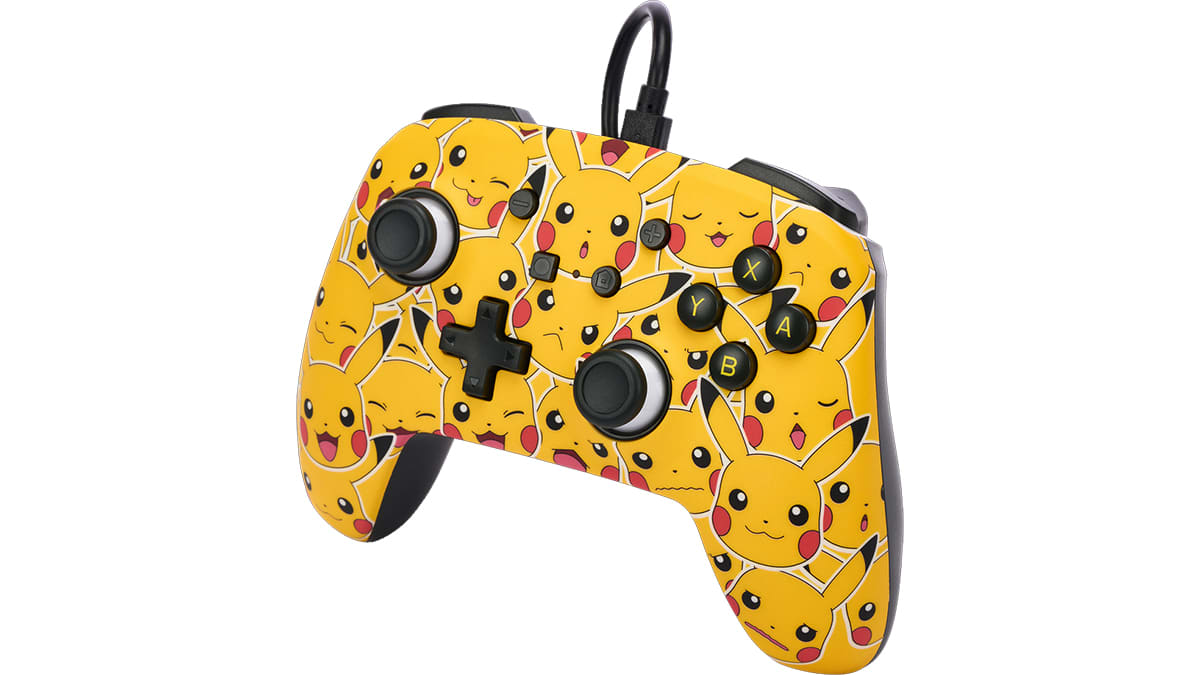 Manette câblée améliorée pour Nintendo Switch™ - Humeurs Pikachu™ 4