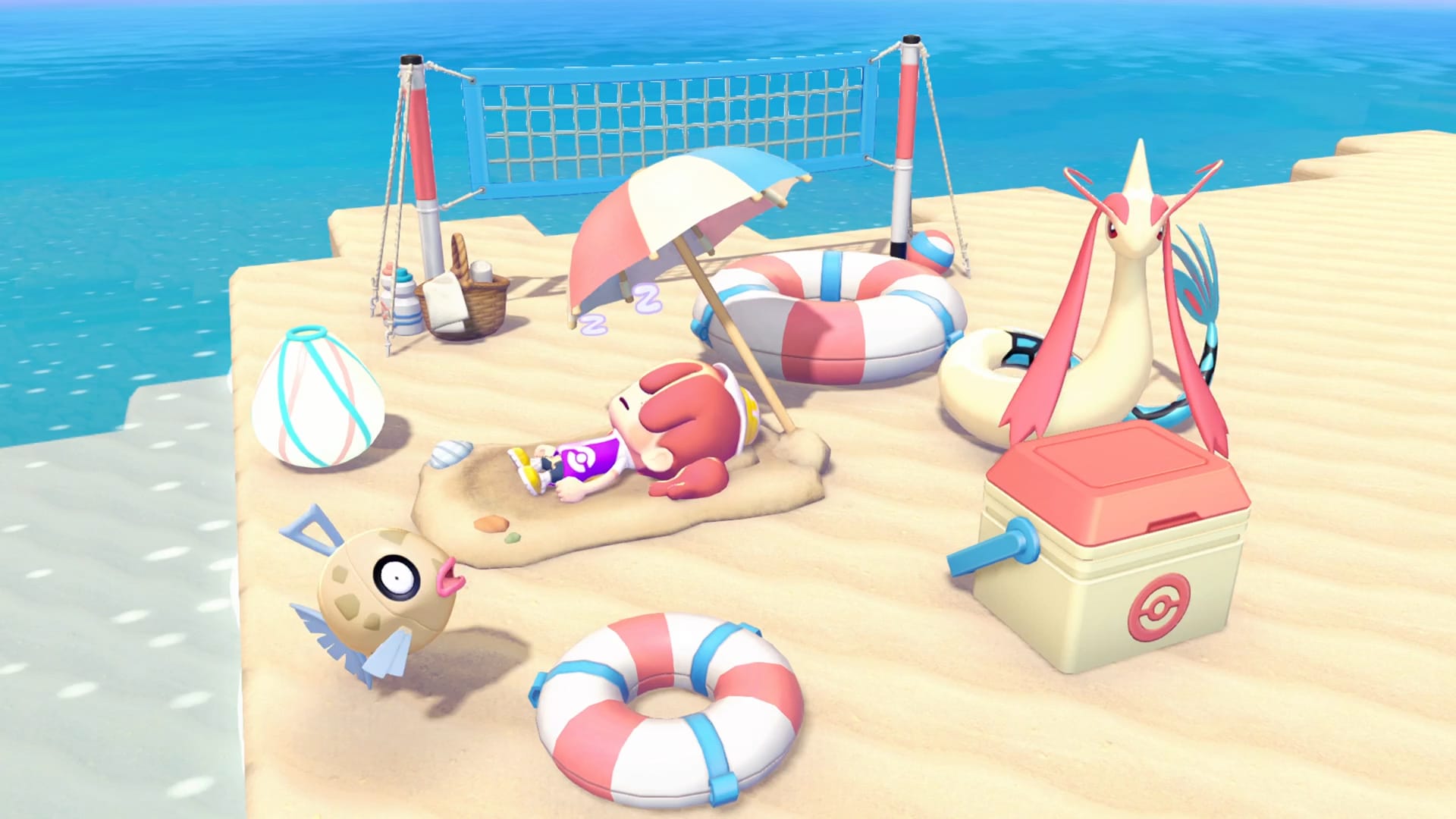 Join the Fetching Scales for Feebas event in Pok&eacute;mon Pokopia
